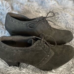 CLARKS Shoes Bendables Ankle Boots Black Suede Size 8.5M